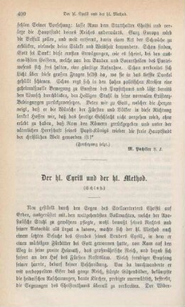 400-419 Der heilige Cyrill und der heilige Method : Schluß