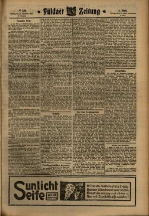 Zweite Ausgabe vom Montag, den 26. September 1910.