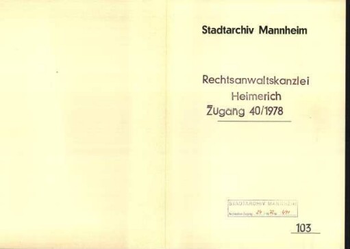 Erwin Reuter, Wäschefabrikant, Saarbrücken, Schenkelbergstr. 3 - Auseinandersetzung mit Klingler betr. die Wäschefabrik WESAC OHG