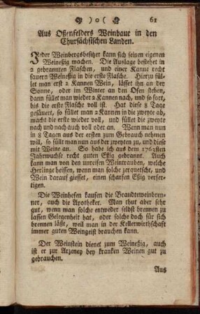 Aus Oßenfelders Weinbaue in den Chursächsischen Landen.