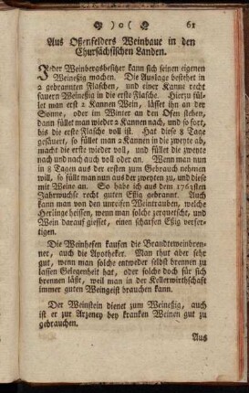 Aus Oßenfelders Weinbaue in den Chursächsischen Landen.