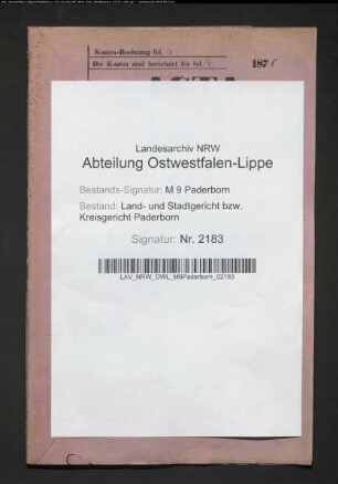 Erblasser: Werner, Johann Georg; Erblasser: Werner, Angela Maria, geb. Stücker: