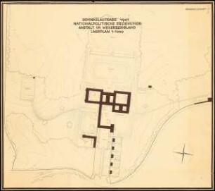 Nationalpolitische Erziehungsanstalt im Weserbergland Schinkelwettbewerb 1941: Lageplan 1:1000