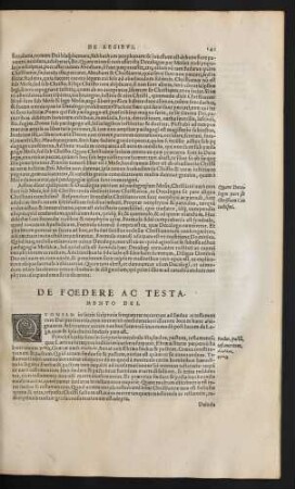 De Foedere Ac Testamento Dei.