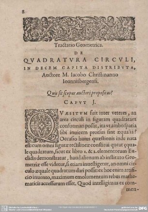 Quis sit scopus auctori propositus? CAPUT I.
