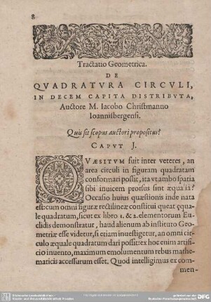 Quis sit scopus auctori propositus? CAPUT I.