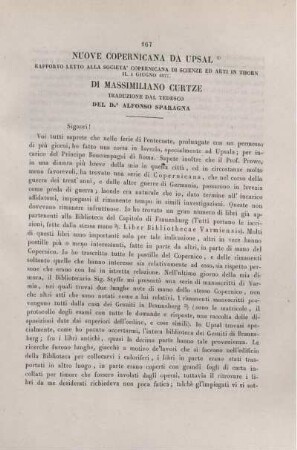 Nuove copernicana da Upsal [...]