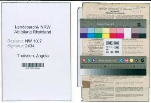 Entnazifizierung Angela Theissen , geb. 25.01.1905 (Lehrerin)