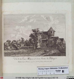 Vue de la Cour d' Oelper, et d' une Partie du Village