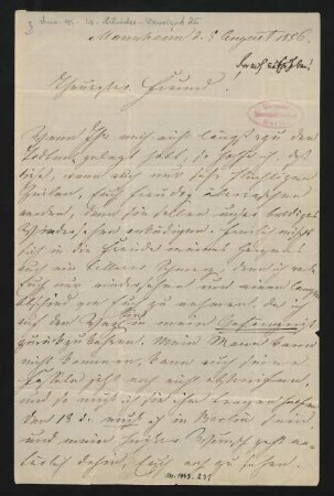 Brief an Unbekannt : 08.08.1856