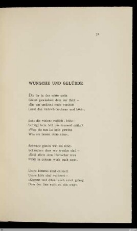 Wünsche und Gelübde
