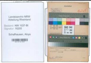Entnazifizierung Aloys Schafhausen , geb. 31.10.1900 (Lehrer)