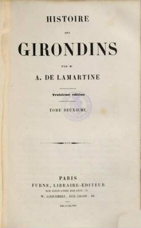 Histoire des Girondins, Tome Deuxième
