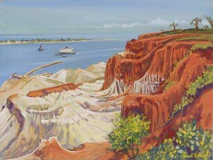 Lateritabhänge am Hafen von Luanda