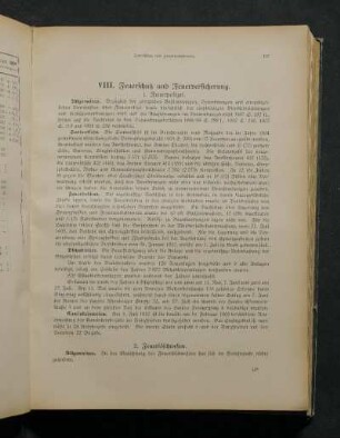 VIII. Feuerschutz und Feuerversicherung.
