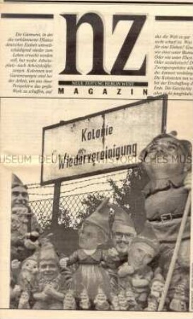 Sonderdruck (Beilage) der linken Tageszeitung aus Berlin (West) "NZ" zur Frage der Wiedervereinigung Deutschlands