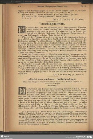 Allerlei vom modernen Dreifarbendrucke