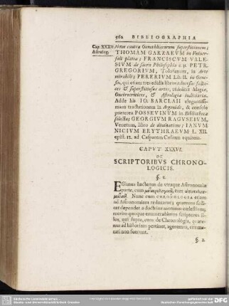 Caput XXXVI. De Scriptoribus Chronologicis