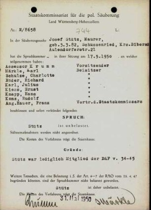 Stütz, Josef