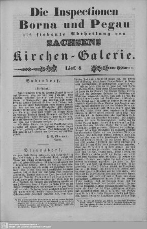 Bubendorf (Beschluß), Breunsdorf, Heyersdorf, Görnitz : 8. Lieferung