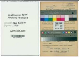 Entnazifizierung Karl Wernecke , geb. 11.07.1901 (Meister)