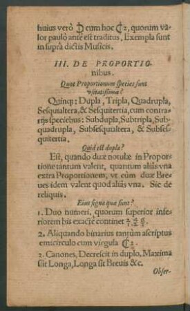 III. De Proportionibus.
