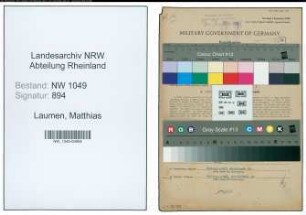 Entnazifizierung Matthias Laumen , geb. 14.11.1911 (Bahnbeamter)