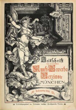Zeitschrift des Bayerischen Kunstgewerbe-Vereins zu München : Monatshefte für d. gesammte dekorative Kunst. 42. 1892