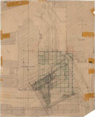 Fischer, Theodor; Würzburg, Münsterplatz; Sparkasse - Lageplan