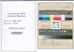 Entnazifizierung Maria Stratmann , geb. 27.06.1895 (Lehrerin)