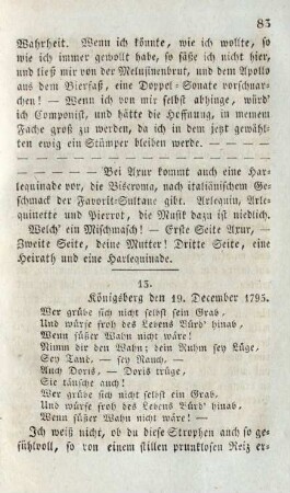 13. Königsberg den 19. December 1795.