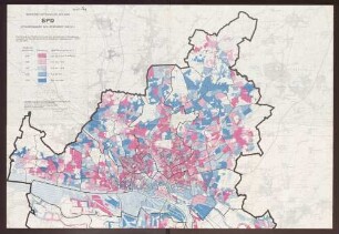 Blatt 4a: Bürgerschaftswahlen 1970/1966: SPD - Veränderungen 1970 gegenüber 1966 in %
