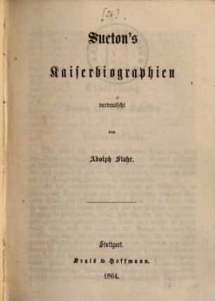 Sueton's Kaiserbiographien