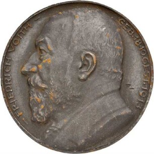 Medaille auf das 50-jährige Geschäftsjubiläum der Firma J. M. Voith