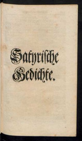 Satyrische Gedichte