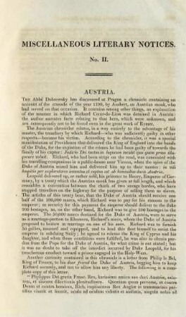 Miscellaneous Literary Notices