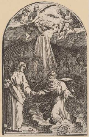 Christus und Petrus auf den Wellen, Blatt 8, aus der Folge "Les Tableaux de Rome"
