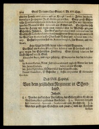Das XVII. Capitul.
