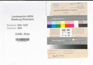 Entnazifizierung Aloys Graffe , geb. 21.06.1891 (Geschaeftsfuehrer)
