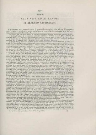 Intorno alla vita ed ai lavori die Alberto Castigliano.