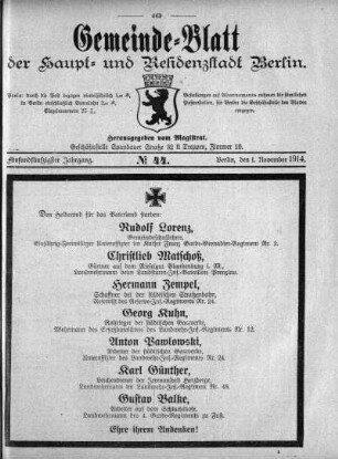 1914,44: No. 44, 1. November 1914