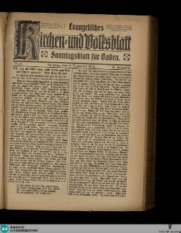 Evangelisches Kirchen- und Volksblatt : Sonntagsblatt für Baden