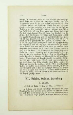 XII. Belgien, Holland, Luxemburg