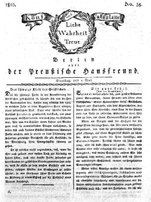 Nr. 35., 1. Mai 1810