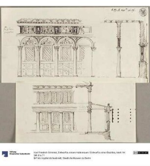 Entwurf zu einem Hallenraum / Entwurf zu einer Basilika