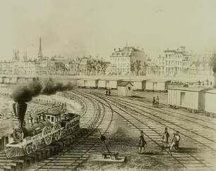 USA, Chicago, Stadtansicht, 1863