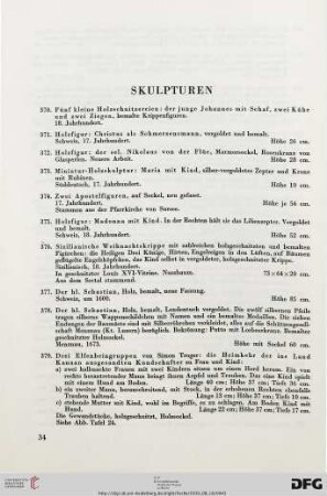 Skulpturen (Nr. 370-393)