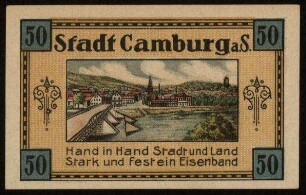 50 (Pfennig) der Stadt Camburg