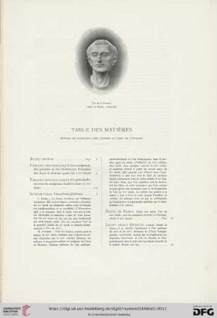 Table des matières