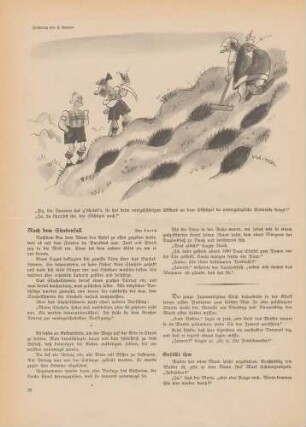 "Du, die Baronin hat g'schrieb'n, sie hat beim vorigsjährigen Skikurs an dem Skihügel ..."